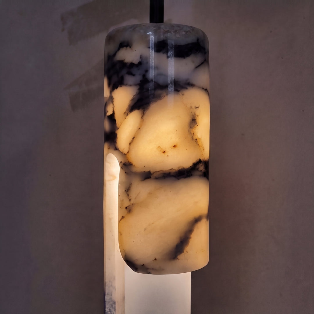 Nordic Pendant Light Hanging Alabaster Marble Adjustable LED for Kitchen Pendant Lighting