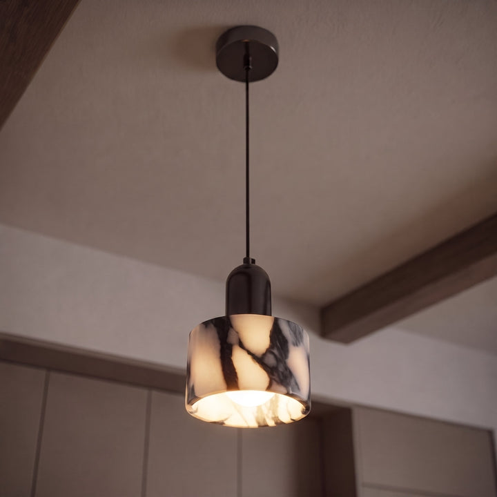 Nordic Pendant Light Hanging Alabaster Marble Adjustable LED for Kitchen Pendant Lighting