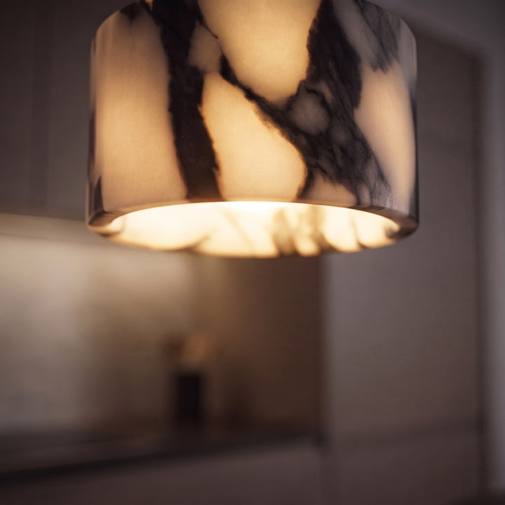 Nordic Pendant Light Hanging Alabaster Marble Adjustable LED for Kitchen Pendant Lighting