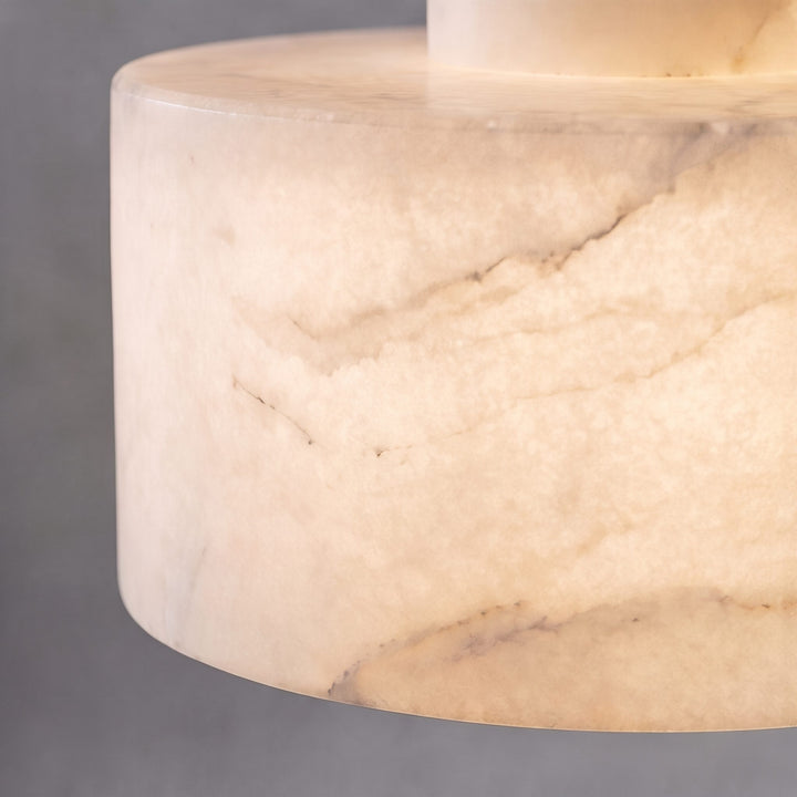 Nordic Pendant Light Hanging Alabaster Shade with Adjustable Copper LED for Kitchen Island