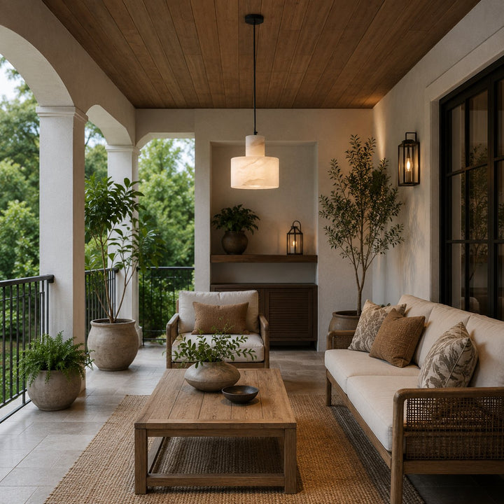 Nordic Pendant Light Hanging Alabaster Shade with Adjustable Copper LED for Kitchen Island