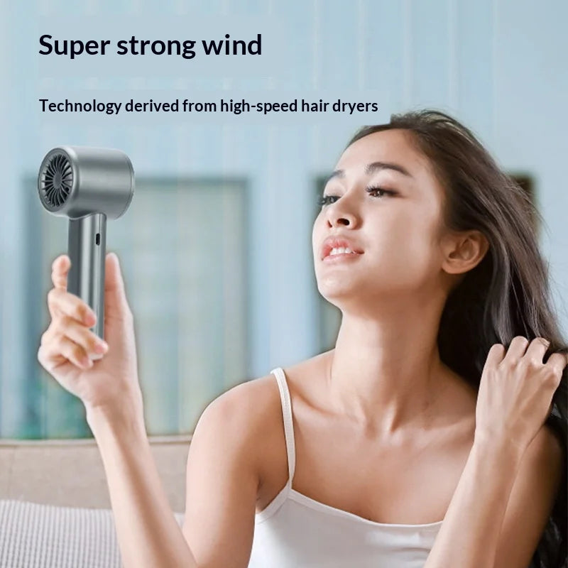 Portable Handheld Fan USB Rechargeable Turbo Cooling Fan with Adjustable Speed and Ice Cooling Feature 1