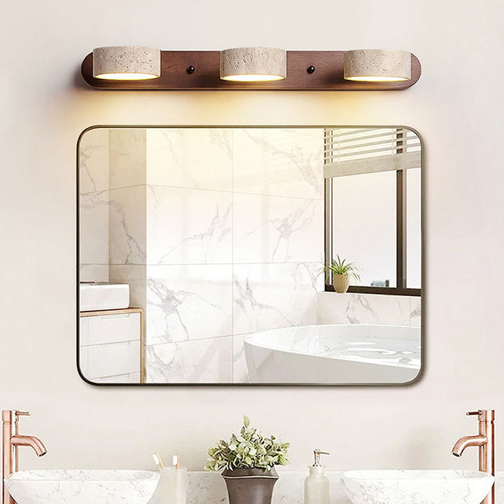 Rustic Bathroom Wall Light Wood Vanity Fixture LED Hardwired 110V-120V Simple Design 1