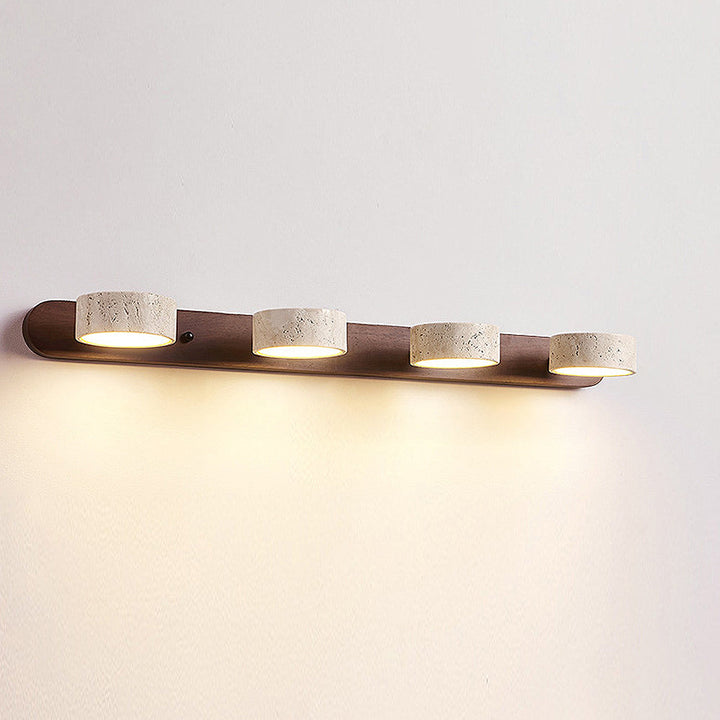 Rustic Bathroom Wall Light Wood Vanity Fixture LED Hardwired 110V-120V Simple Design 10