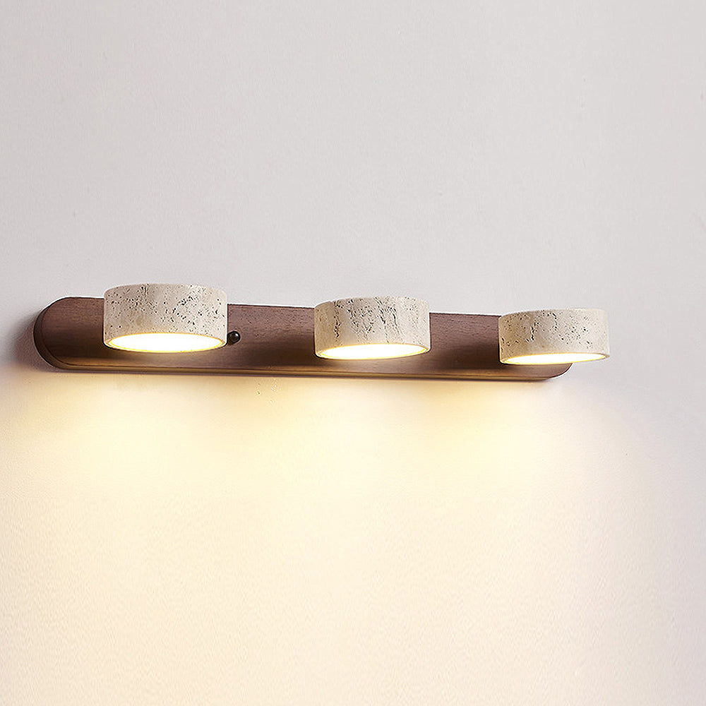 Rustic Bathroom Wall Light Wood Vanity Fixture LED Hardwired 110V-120V Simple Design 9