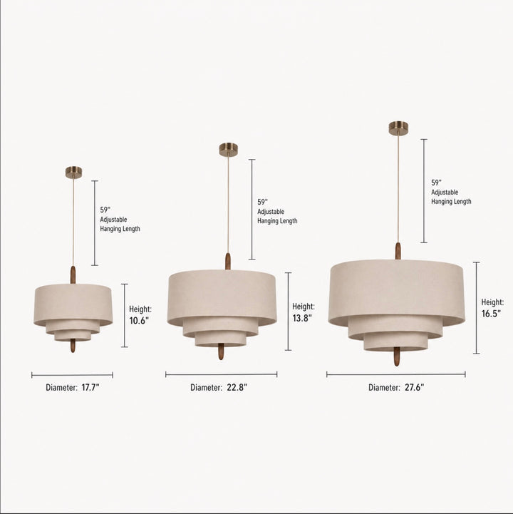 Contemporary Pendant Lamp Minimalist Design Metal Structure LED Lighting Fixture