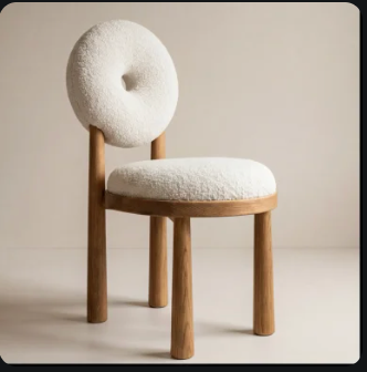 Modern Dining Chairs Armless Solid Wood Frame Upholstered Cushion Comfortable Seating