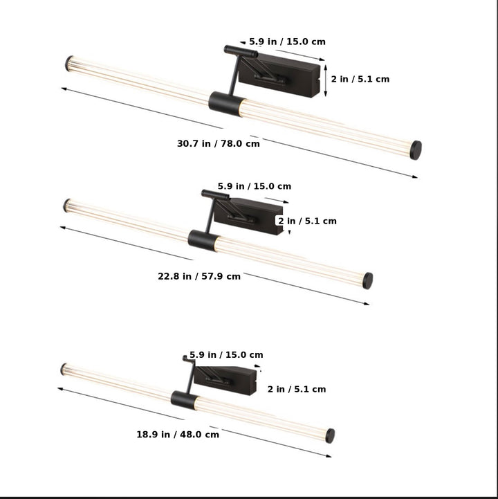 Modern LED Bathroom Vanity Light Wall Mounted with Adjustable Arms and 360-Degree Illumination