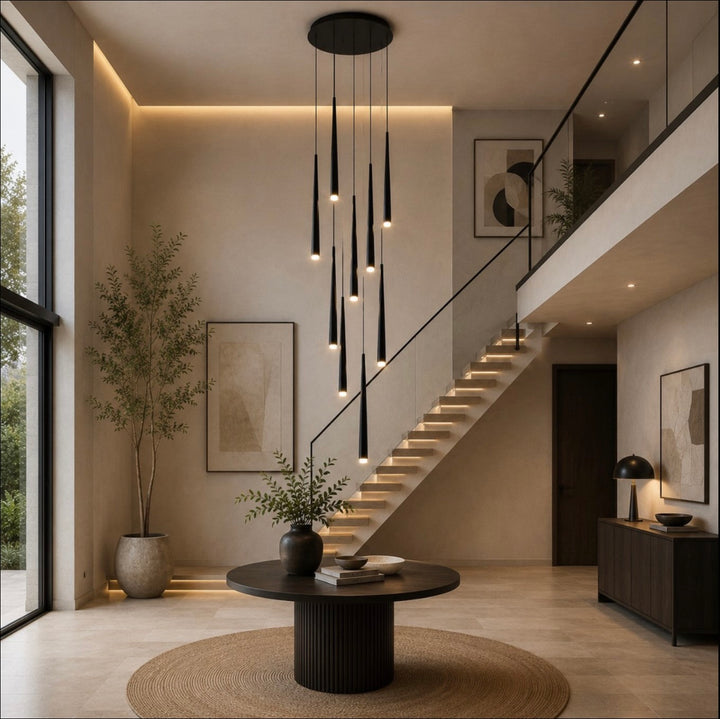 Modern Nordic Ceiling Light Adjustable Flush Mount Iron Acrylic Dimmable LED 6-68 Heads