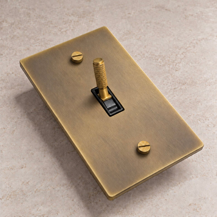 Solid Brass Toggle Light Switch – 3-Way, 1–4 Gang