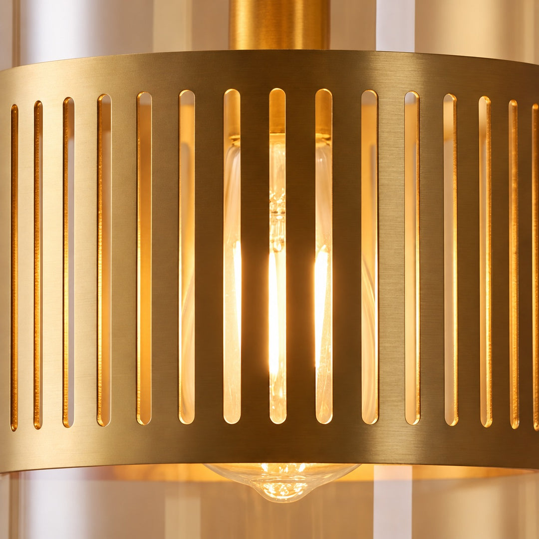 Modern Brass & Coloured Glass Wall Sconce – Interior Wall Light