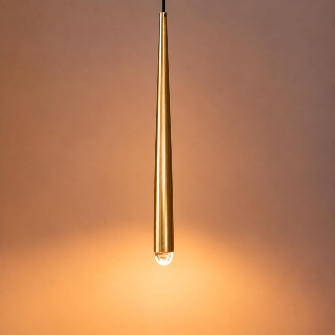 Modern Copper & Crystal Pendant Light with G4 LED