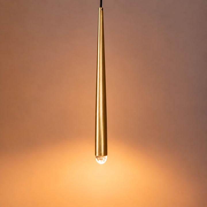 Modern Copper & Crystal Pendant Light with G4 LED