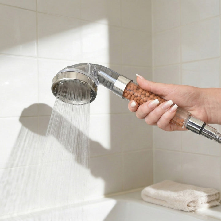 Filtered Rain Shower Head with Adjustable Multi-Mode Spray and High Pressure Water Softening Technology