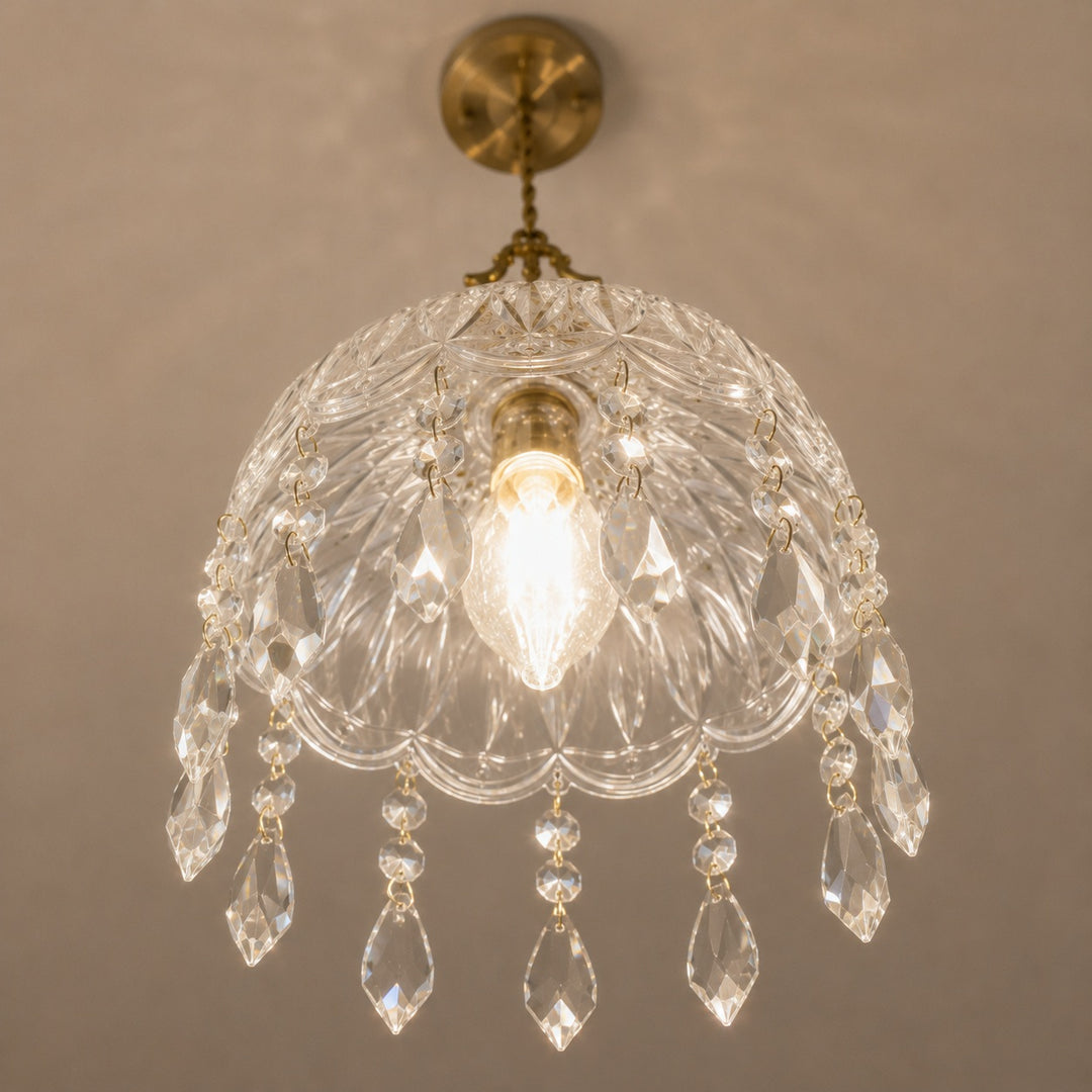 Vintage-Inspired Wall Light Copper Wall Sconce with Intricate Glass Design LED 90-260V