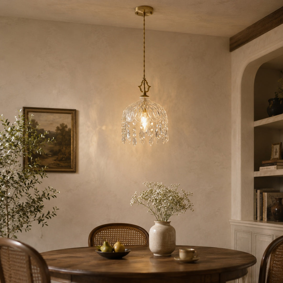 Vintage-Inspired Wall Light Copper Wall Sconce with Intricate Glass Design LED 90-260V