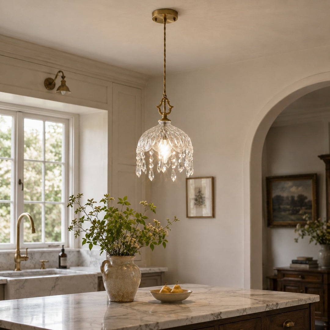 Vintage-Inspired Wall Light Copper Wall Sconce with Intricate Glass Design LED 90-260V
