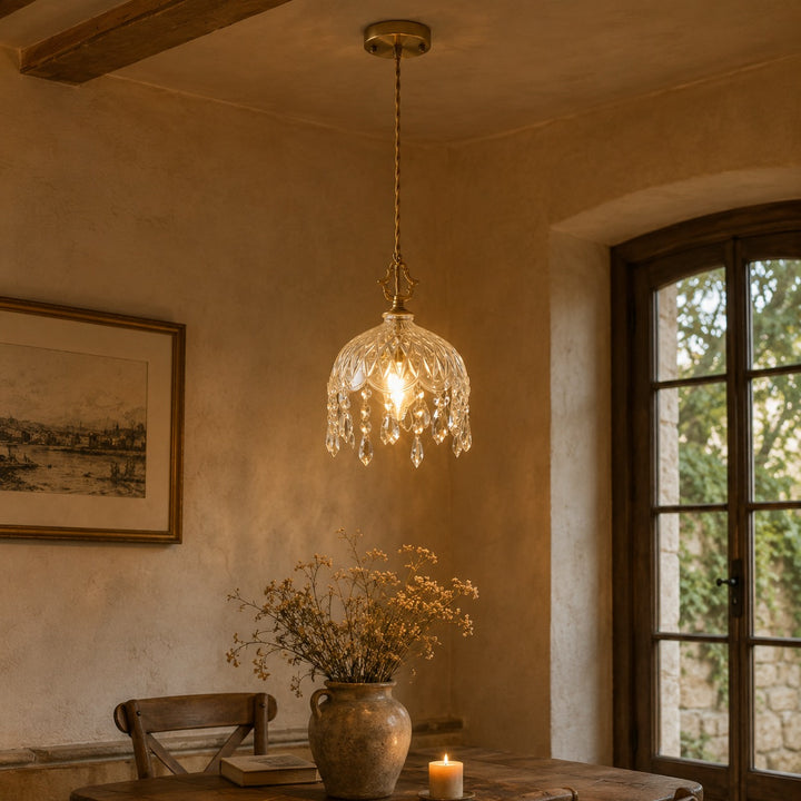 Vintage-Inspired Wall Light Copper Wall Sconce with Intricate Glass Design LED 90-260V