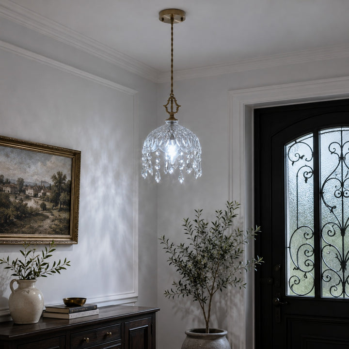 Vintage-Inspired Wall Light Copper Wall Sconce with Intricate Glass Design LED 90-260V