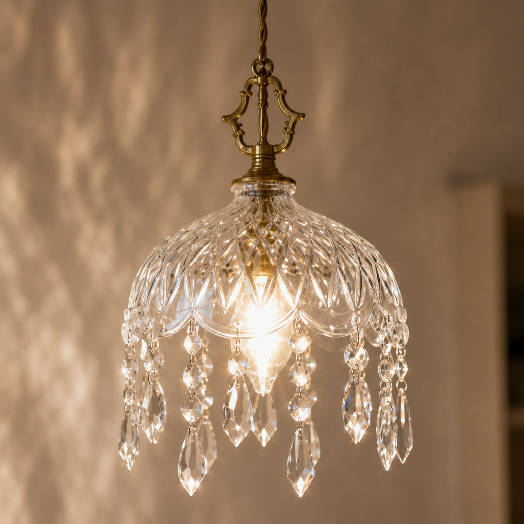 Vintage-Inspired Wall Light Copper Wall Sconce with Intricate Glass Design LED 90-260V