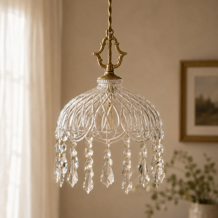 Vintage-Inspired Wall Light Copper Wall Sconce with Intricate Glass Design LED 90-260V