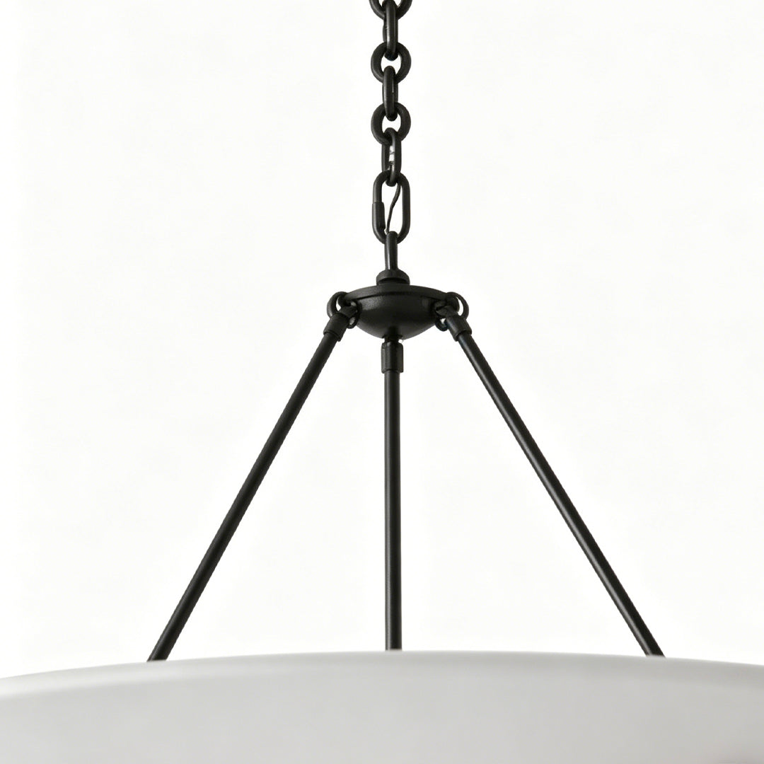 Vintage French Chandelier Light Adjustable Hanging Copper White Plaster LED 12W 3000K 6