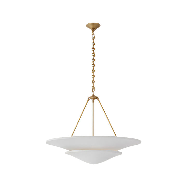 Vintage French Chandelier Light Adjustable Hanging Copper White Plaster LED 12W 3000K 7