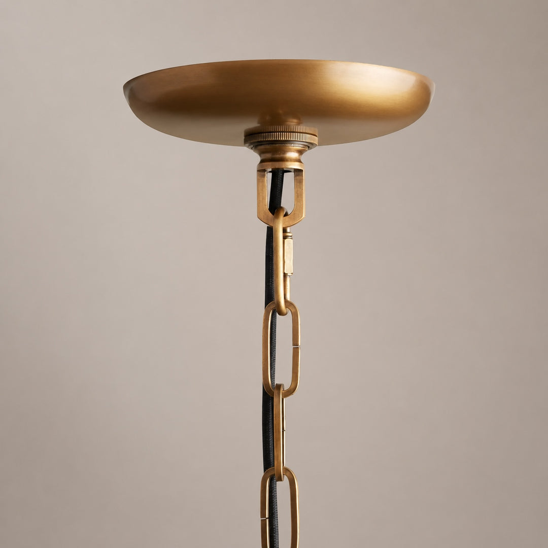Modern Green Tiered Glass Pendant Light Hanging Brass Fixture Adjustable Height for Dining Room Kitchen Island