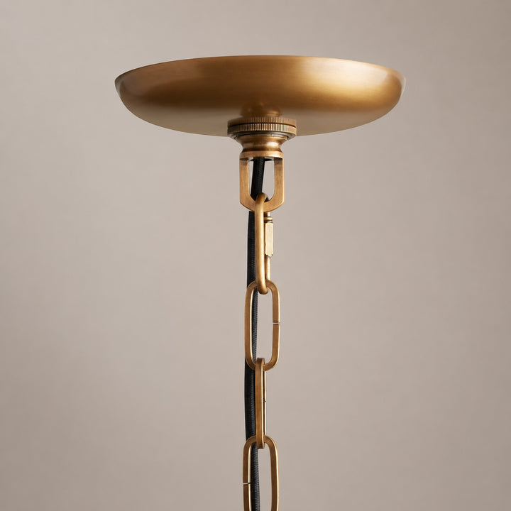 Modern Green Tiered Glass Pendant Light Hanging Brass Fixture Adjustable Height for Dining Room Kitchen Island