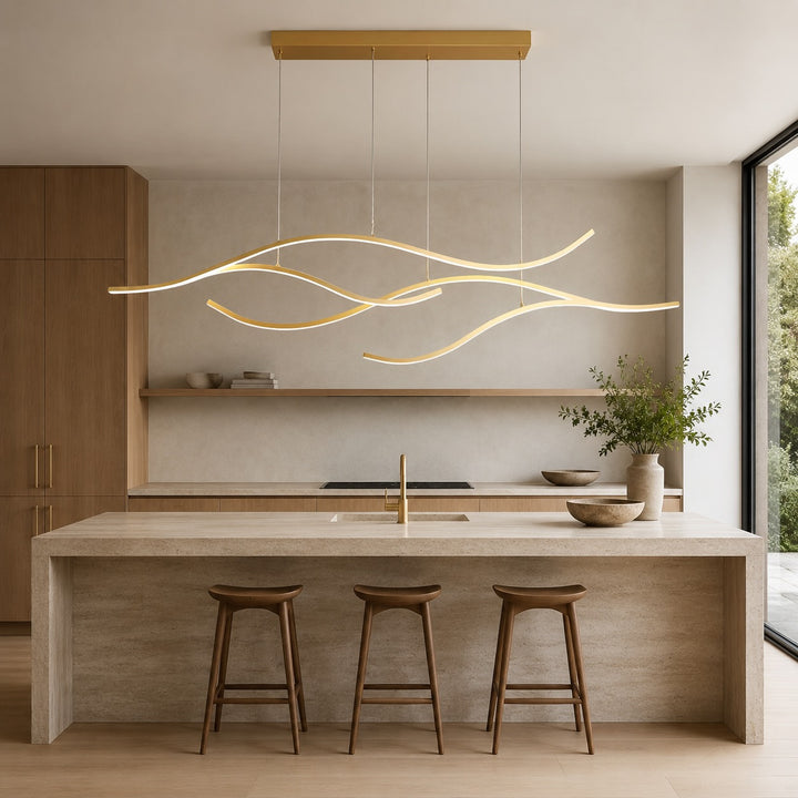 Modern LED Pendant Light Adjustable Hanging Metal Fixture with Silicone Shade Dimmable