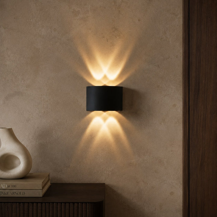 Modern Wall Light Waterproof Aluminum Up-and-Down LED Sconce for Indoor Outdoor Use