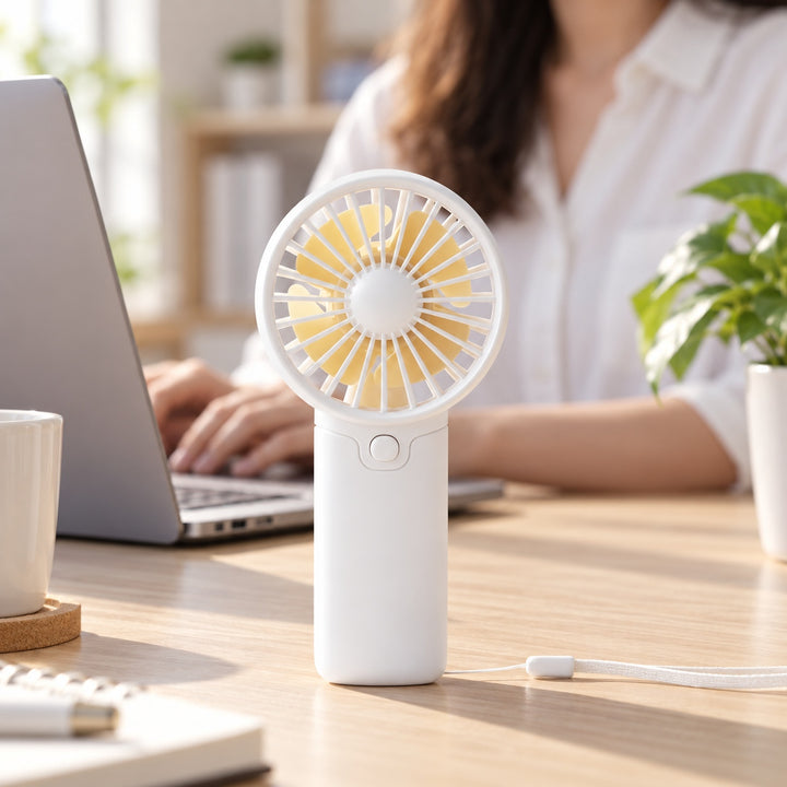 Portable Handheld Fan Lightweight Battery Operated Mini Fan with Compact Design for On-the-Go Cooling