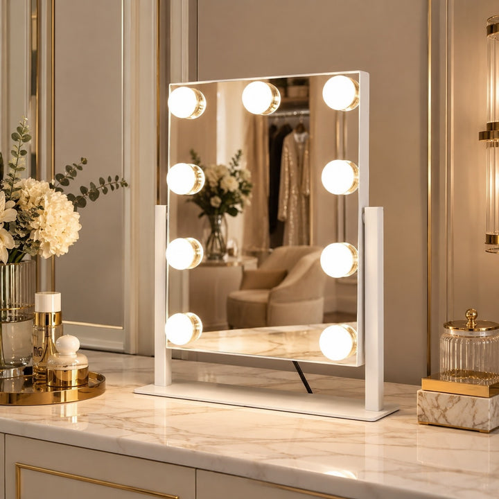 Hollywood Vanity Mirror with Lights Dimmable LED Bulbs 360° Rotating Touch Sensor