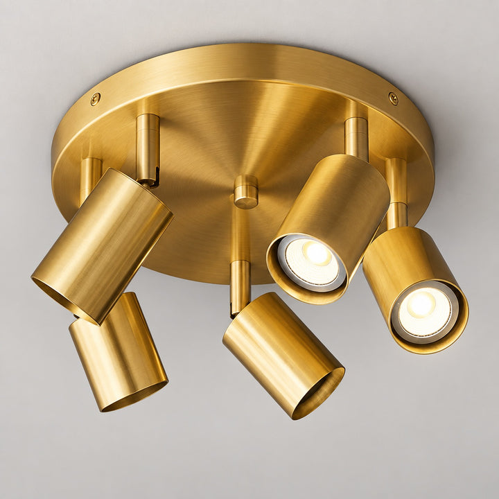 Modern Flush Mount Ceiling Light Metal LED 12 Inch Diameter 800 Lumens Warm White