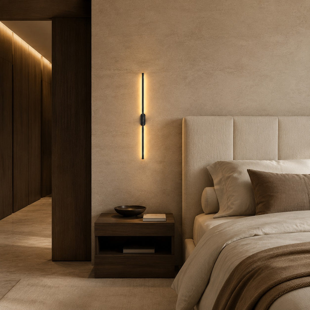 Modern Wall Sconce Lighting LED Tube Light Wall Mounted Aluminum Fixture Adjustable Size
