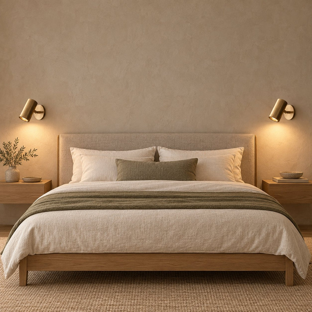 Modern Brass GU10 Wall Sconce – Indoor Wall Light for Bedroom & Hallway
