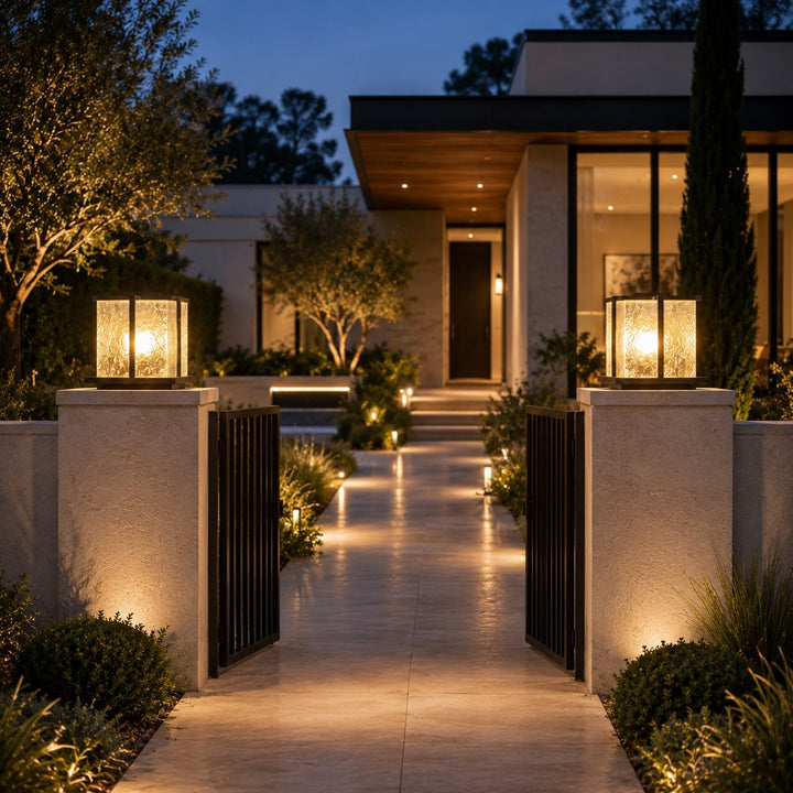 Modern Outdoor Wall Light Stainless Steel Structure 12W LED IP55 Waterproof Garden Illumination