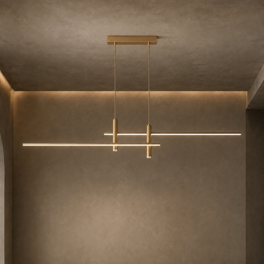 Modern Glass Pendant Light Adjustable Height Hanging Fixture LED for Kitchen Island