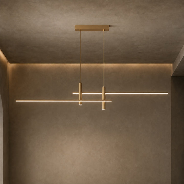 Modern Glass Pendant Light Adjustable Height Hanging Fixture LED for Kitchen Island