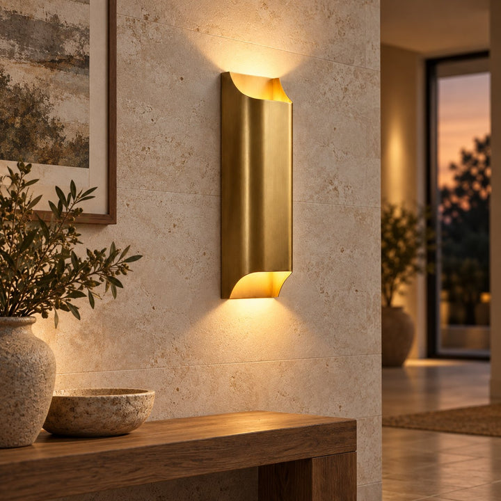 Modern Brass Up & Down Wall Light Sconce – Dual G9 Indoor Wall Fixture