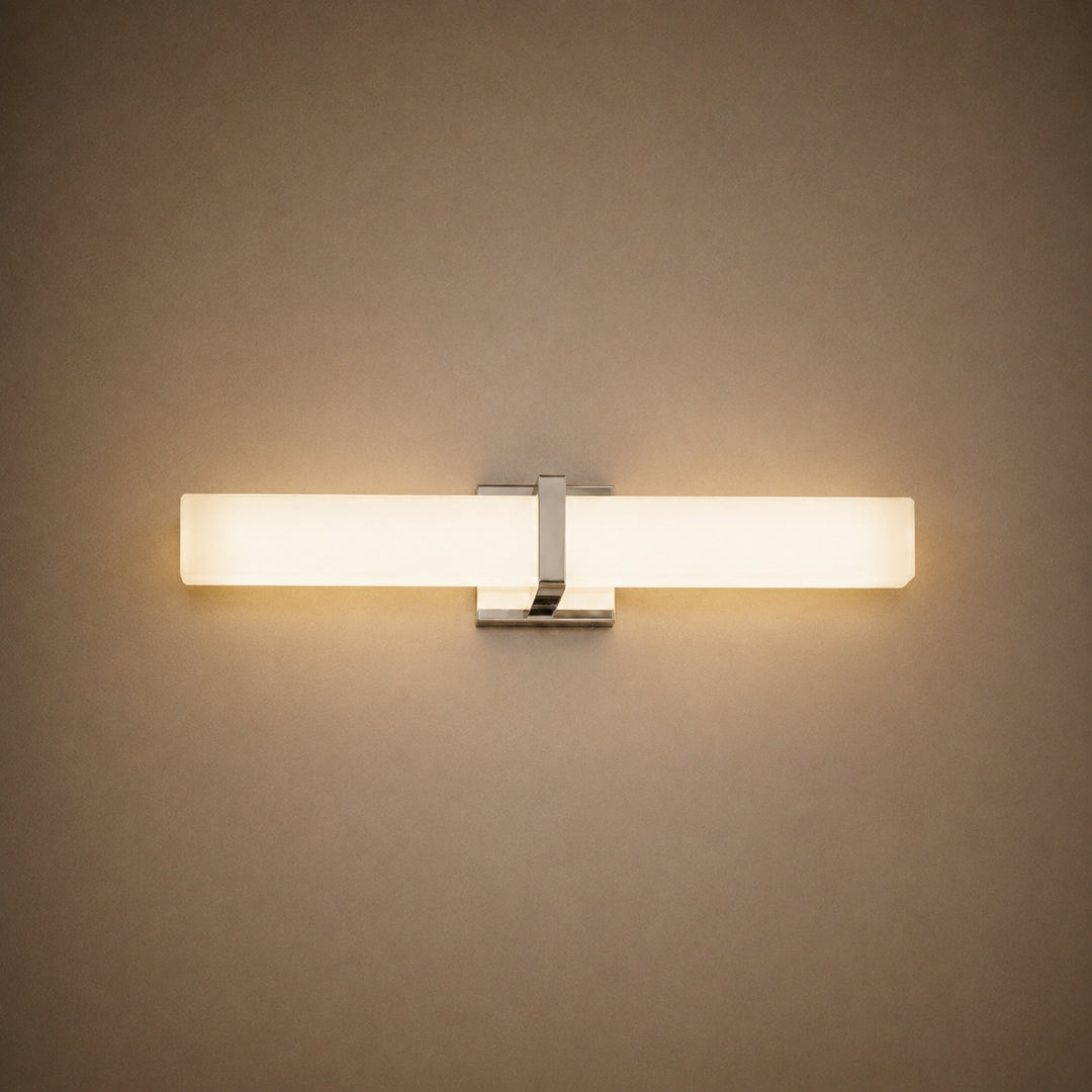 Modern Wall Light Adjustable Stainless Steel Glass Diffuser Indoor LED Sconce Fixture