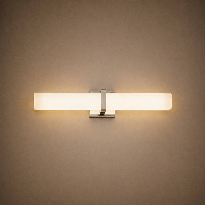 Modern Wall Light Adjustable Stainless Steel Glass Diffuser Indoor LED Sconce Fixture