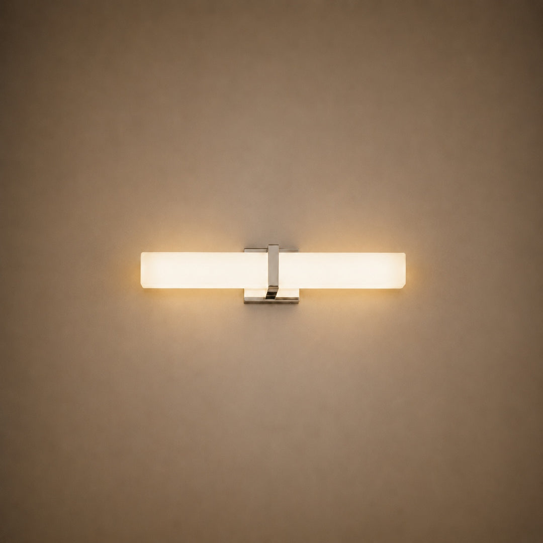 Modern Wall Light Adjustable Stainless Steel Glass Diffuser Indoor LED Sconce Fixture