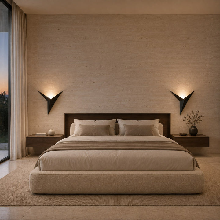Modern Minimalist Wall Sconce Lighting Wall Mounted Metal Fixture with Integrated LED Dual Color Modes