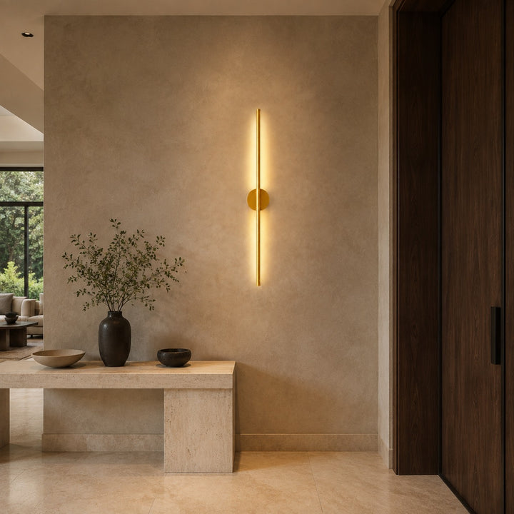 Modern Wall Sconce Lighting LED Tube Light Wall Mounted Aluminum Fixture Adjustable Size