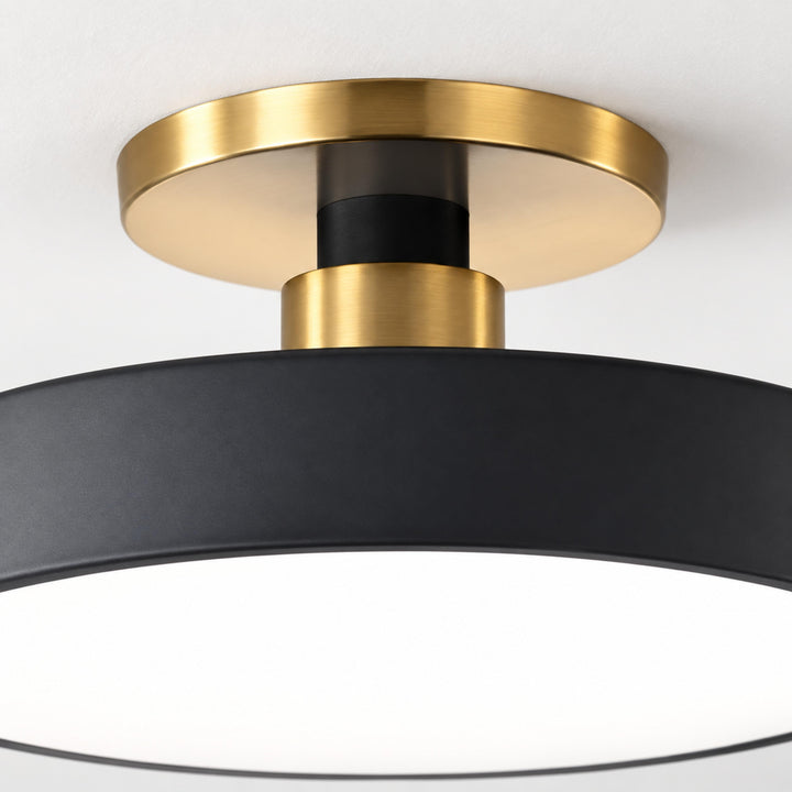 Modern Flush Mount Ceiling Light with Glass Shade and LED Lighting 12W 3000K