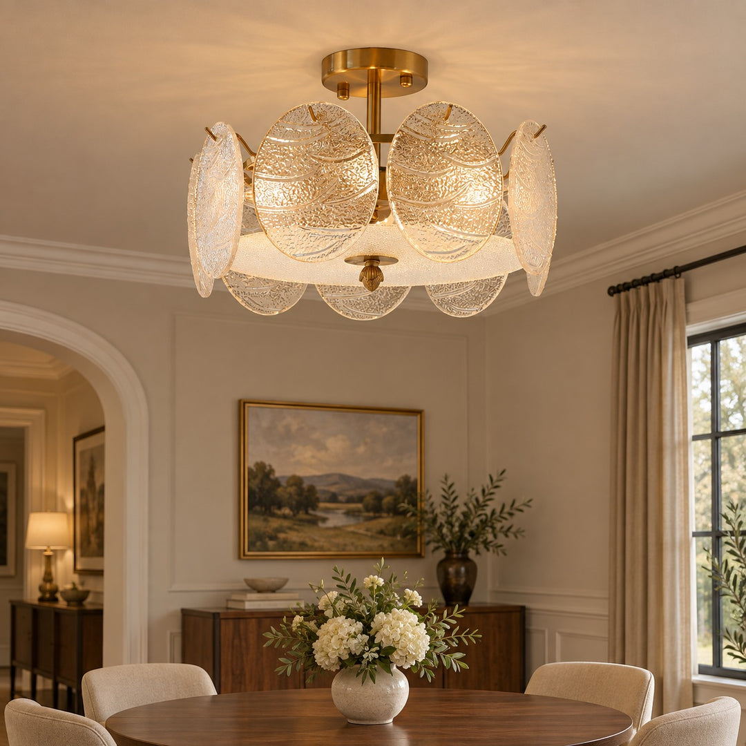 Modern Flush Mount Ceiling Light Fixture Metal LED Light for Home Office Space