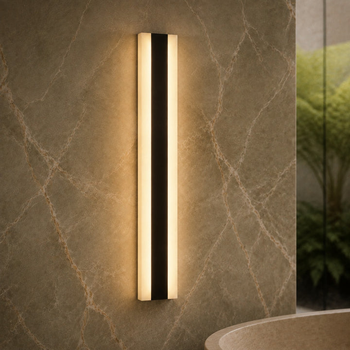 Modern Outdoor Wall Light Black Metal Wall Mounted LED Weatherproof Adjustable