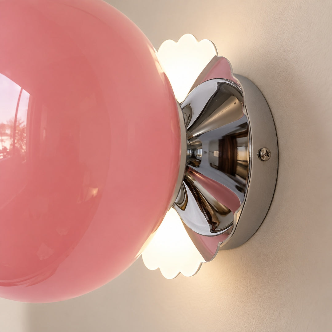 Modern Wall Sconce Adjustable Wall Light Metal Fixture with Glass Shade LED Compatible