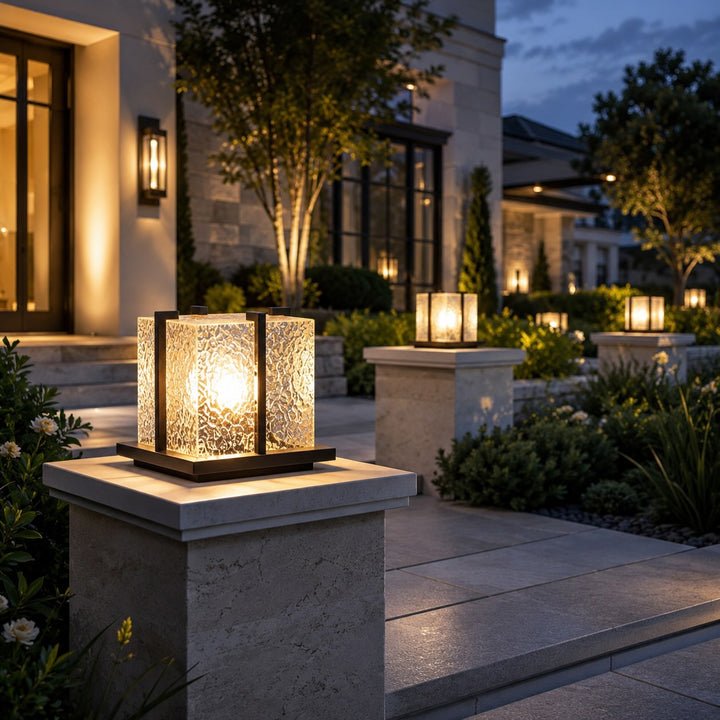 Modern Outdoor Wall Light Stainless Steel Structure 12W LED IP55 Waterproof Garden Illumination